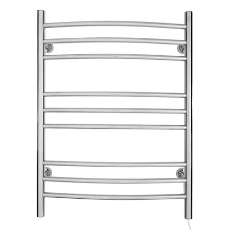 Warmlyyours Riviera Towel Warmer, Polished, Dual Connection, 9 Bars TW-R09PS-HP